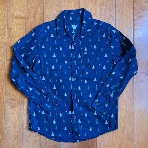 Boys Tree Print Button Down